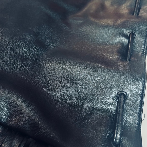 Victoria Secret Black Faux Leather Tassle Backpack - Picture 3 of 5